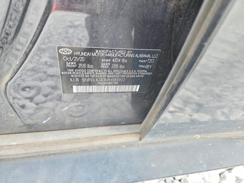 2021 HYUNDAI SONATA SEL 12