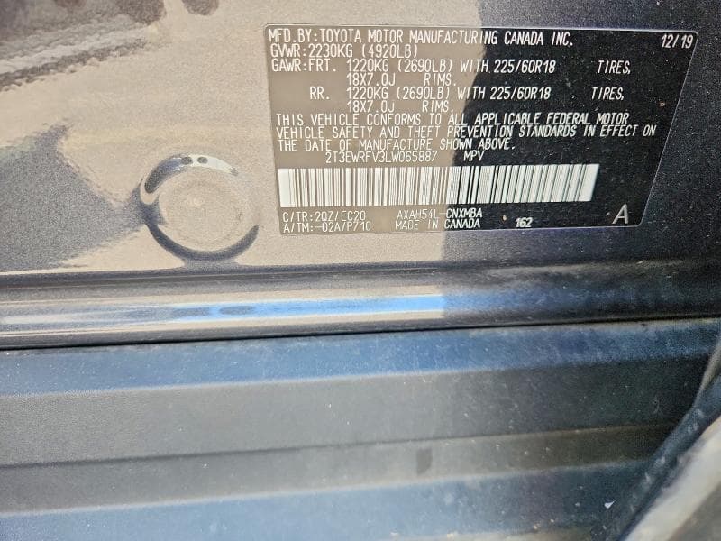 2020 TOYOTA RAV4 XSE 12