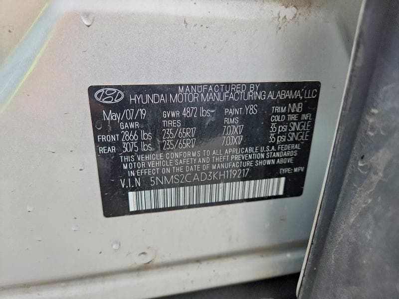 2019 HYUNDAI SANTA FE SE 13