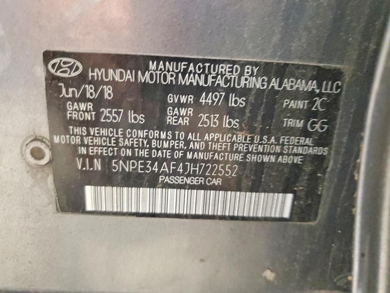 2018 HYUNDAI SONATA SEL+ 12