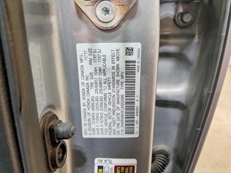 2018 HONDA CR-V LX 14