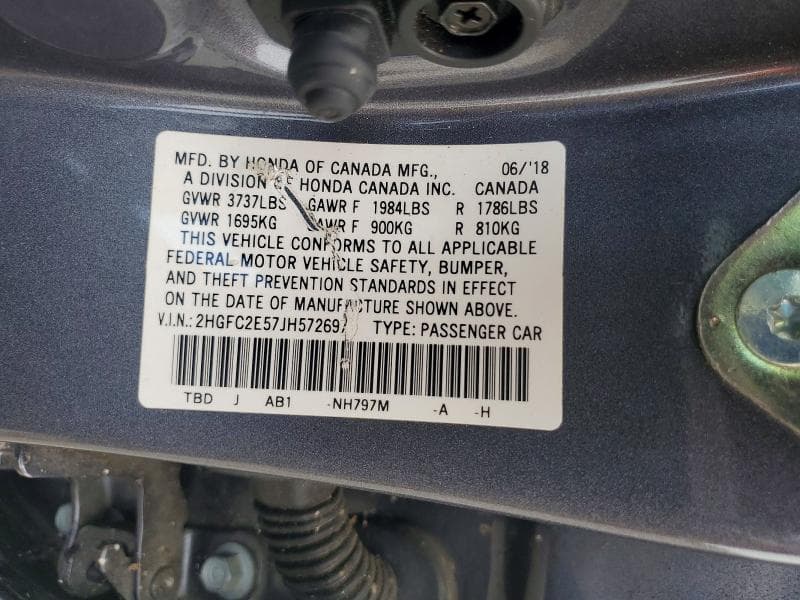 2018 HONDA CIVIC LX 12