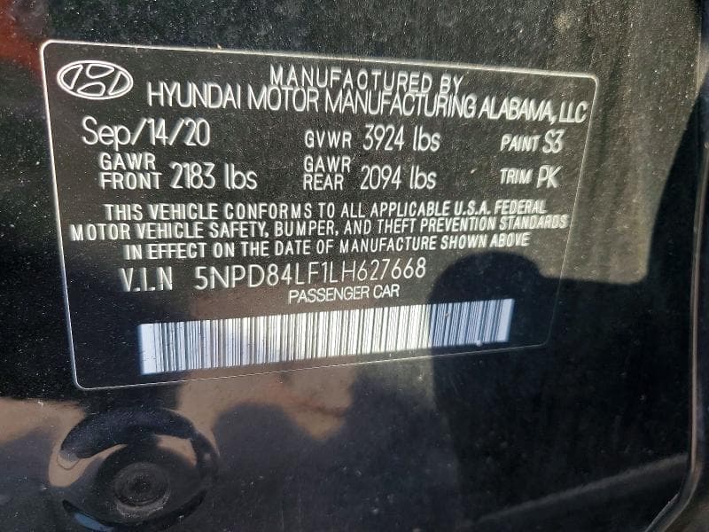 2020 HYUNDAI ELANTRA SEL 12