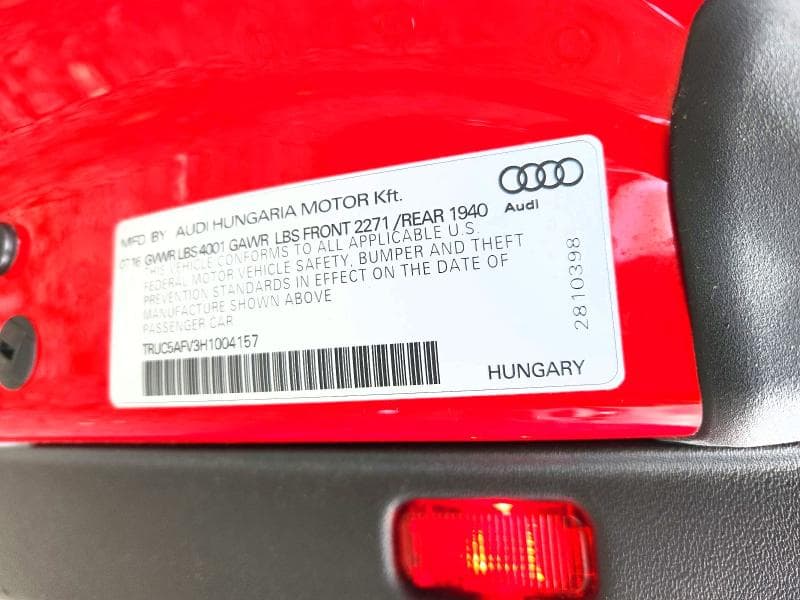 2017 AUDI TT 12