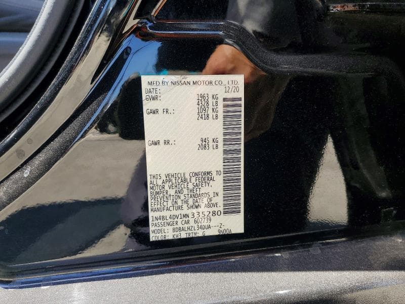 2021 NISSAN ALTIMA SV 12