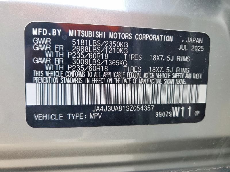2025 MITSUBISHI OUTLANDER ES 13
