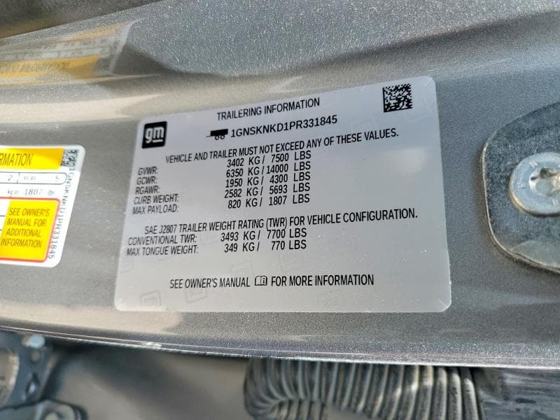 2023 CHEVROLET TAHOE K1500 LT 13