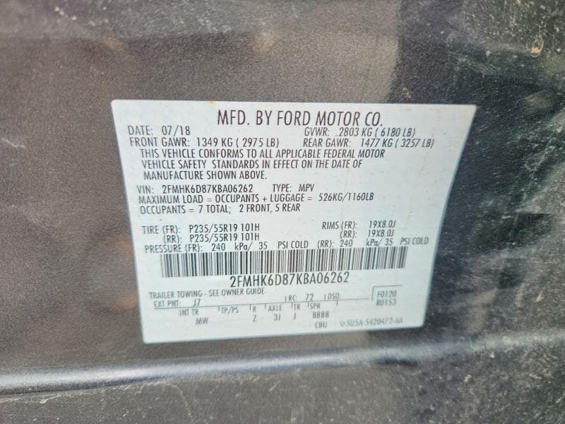 2019 FORD FLEX LIMITED 13