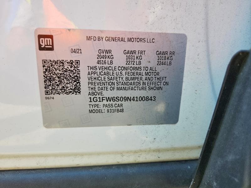 2022 CHEVROLET BOLT EV 1LT 12