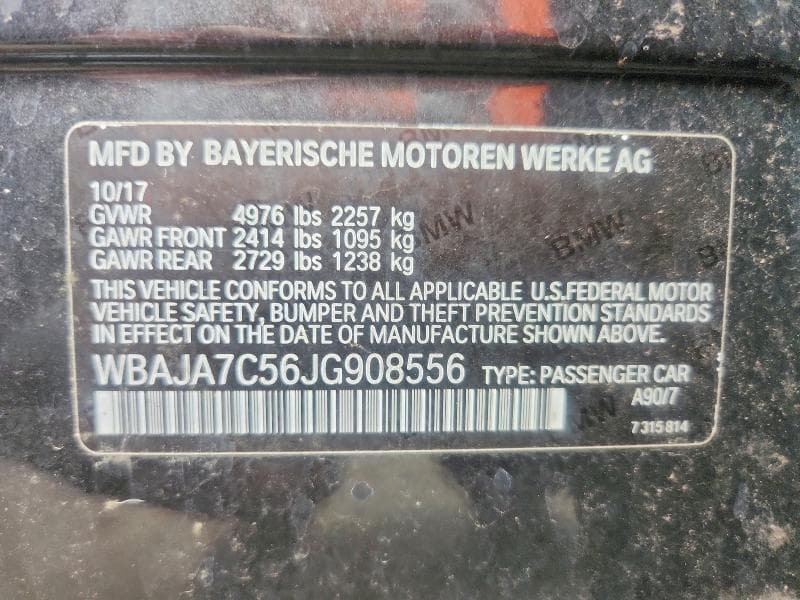 2018 BMW 530 XI 12