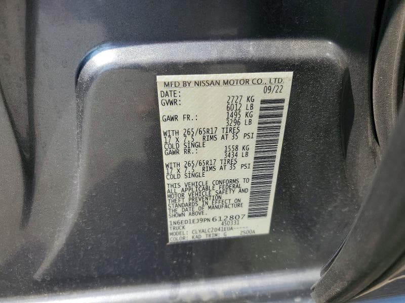 2023 NISSAN FRONTIER SV 12