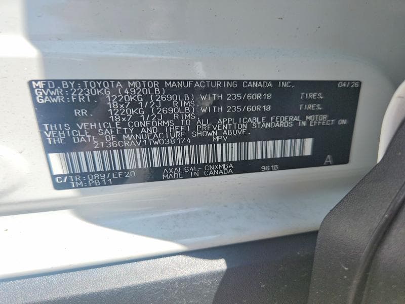 2026 TOYOTA RAV4 XLE PREMIUM 12