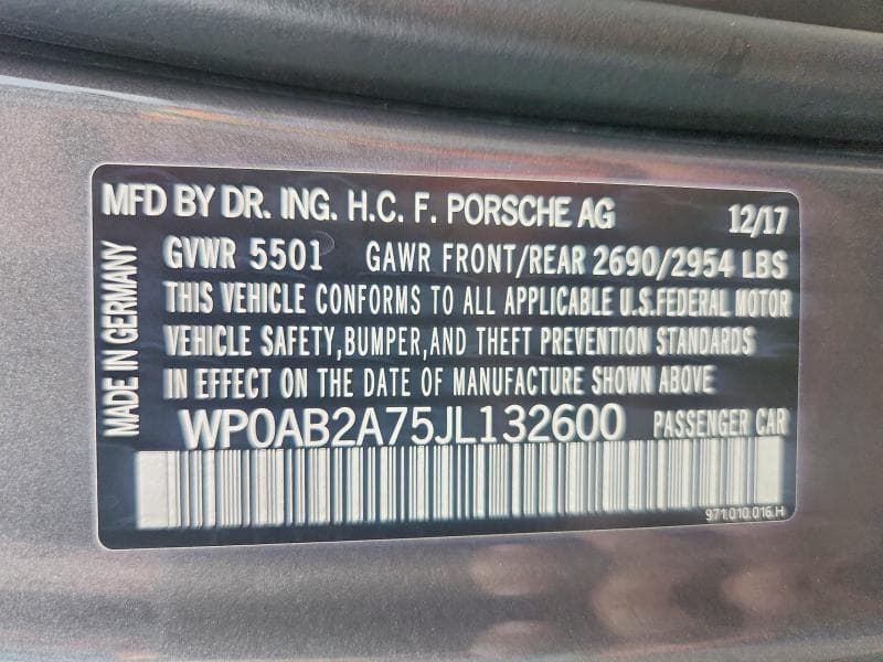 2018 PORSCHE PANAMERA 4S 13