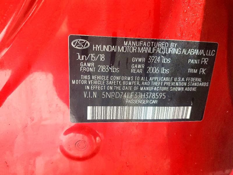 2018 HYUNDAI ELANTRA SE 13