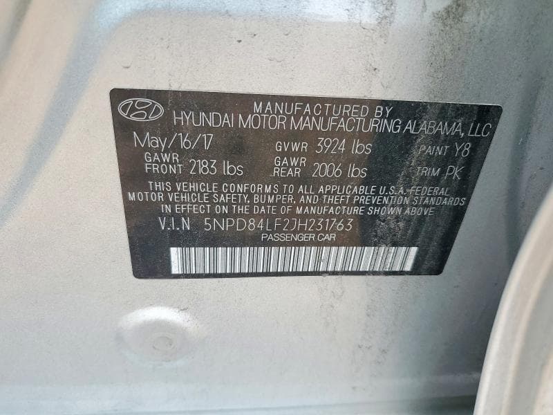 2018 HYUNDAI ELANTRA SEL 12