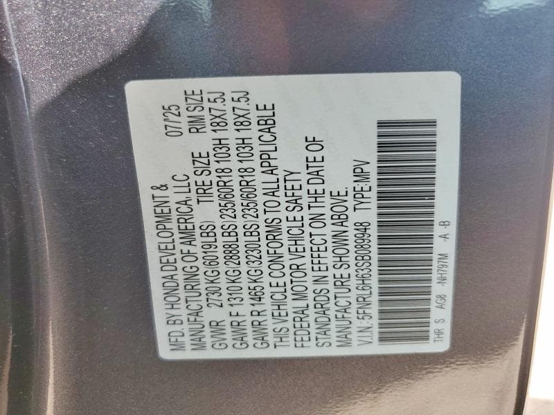 2025 HONDA ODYSSEY EXL EXL 13
