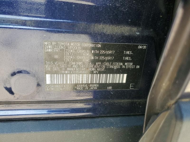 2020 TOYOTA RAV4 HYBRID XLE 12