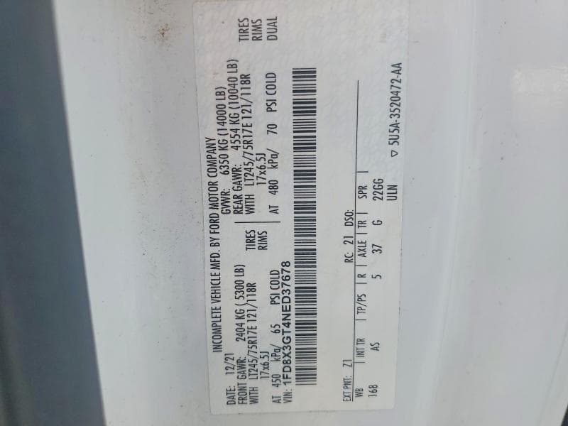 2022 FORD F350 SUPER DUTY 12
