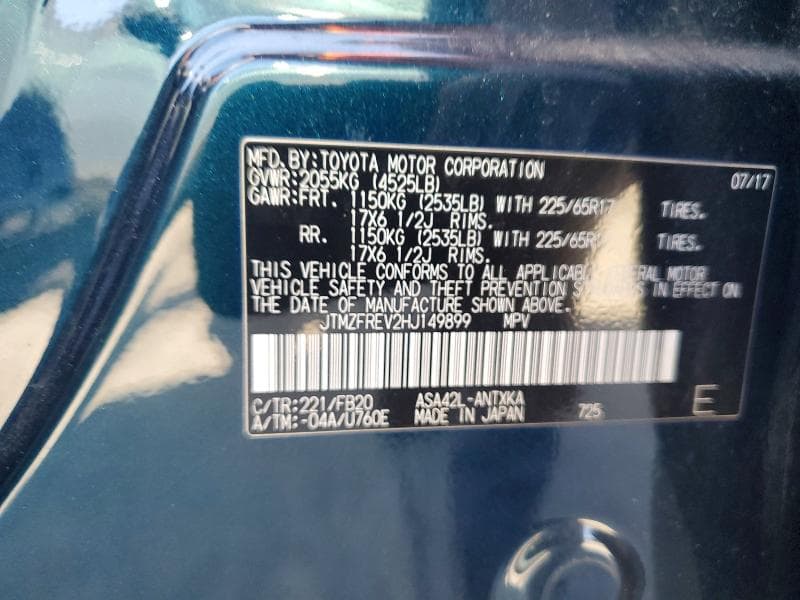 2017 TOYOTA RAV4 LE 13