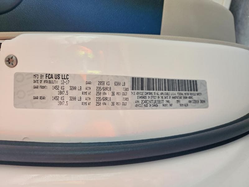 2018 CHRYSLER PACIFICA HYBRID LIMITED 13