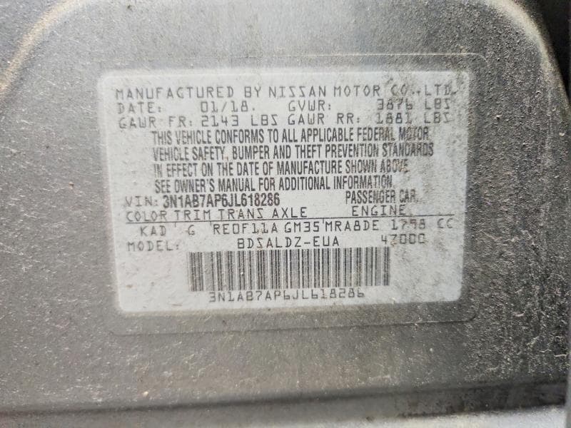 2018 NISSAN SENTRA SV 12