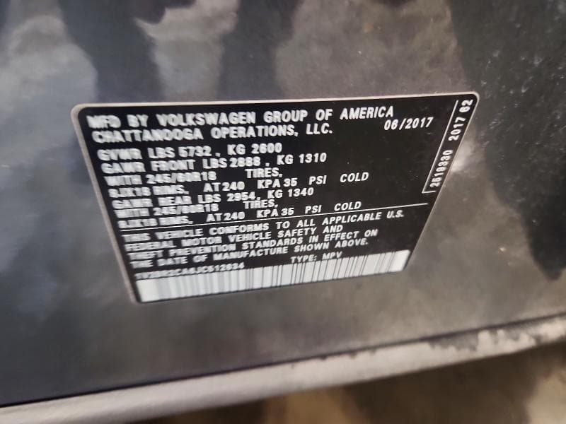 2018 VOLKSWAGEN ATLAS 13