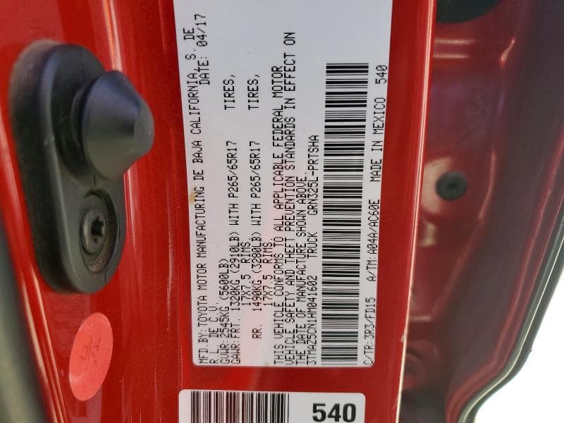 2017 TOYOTA TACOMA TRD SPORT 13