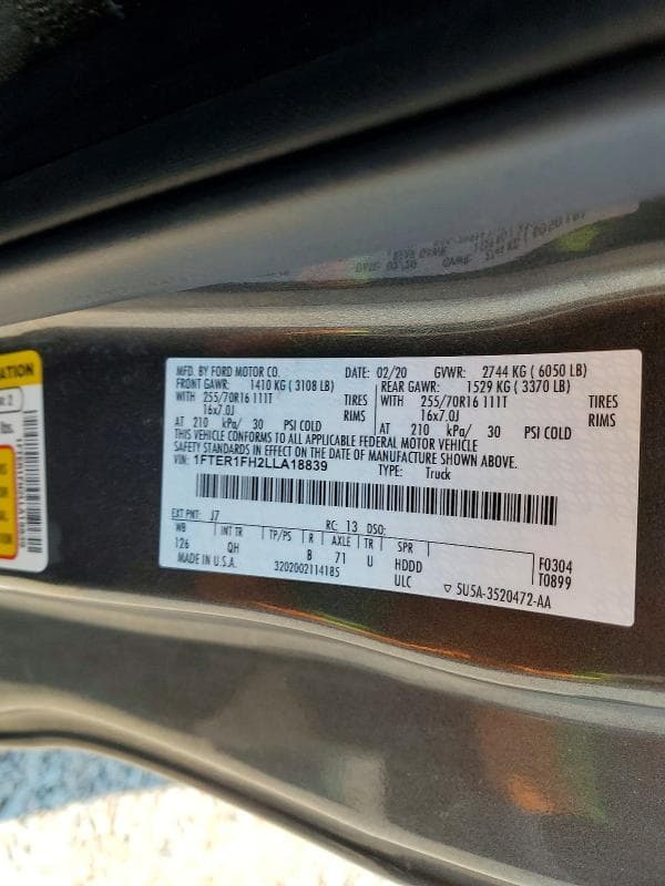 2020 FORD RANGER XL 12