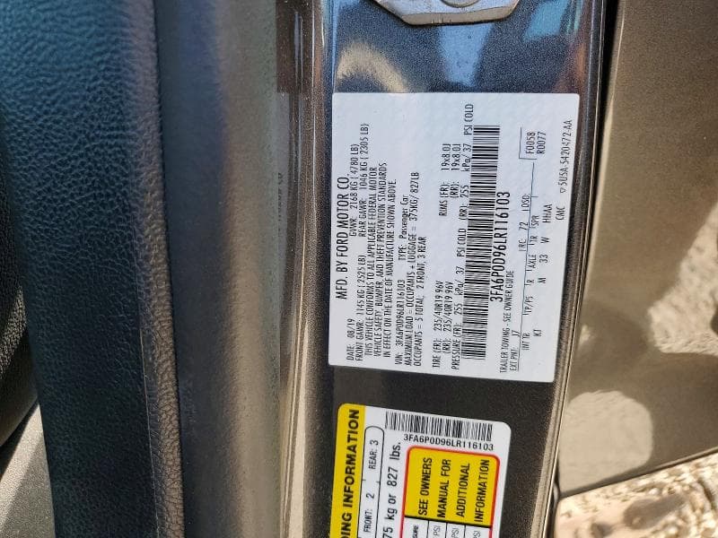 2020 FORD FUSION TITANIUM 12