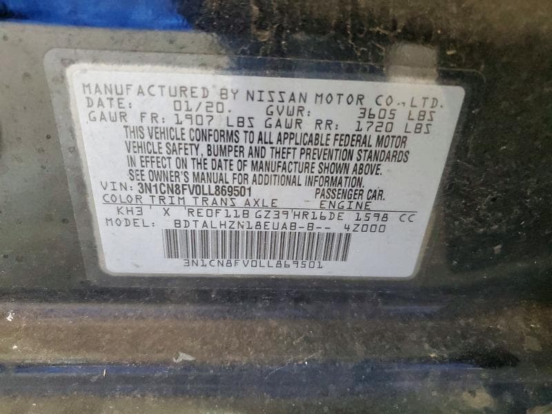 2020 NISSAN VERSA SR 12