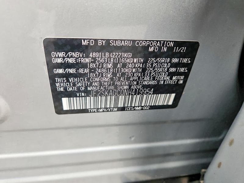 2022 SUBARU FORESTER SPORT 13