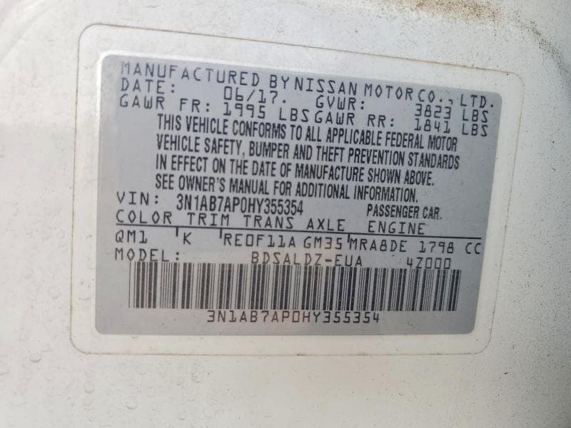2017 NISSAN SENTRA SV 12