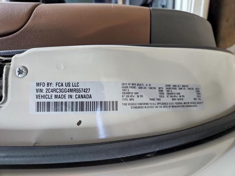 2021 CHRYSLER PACIFICA LIMITED 13