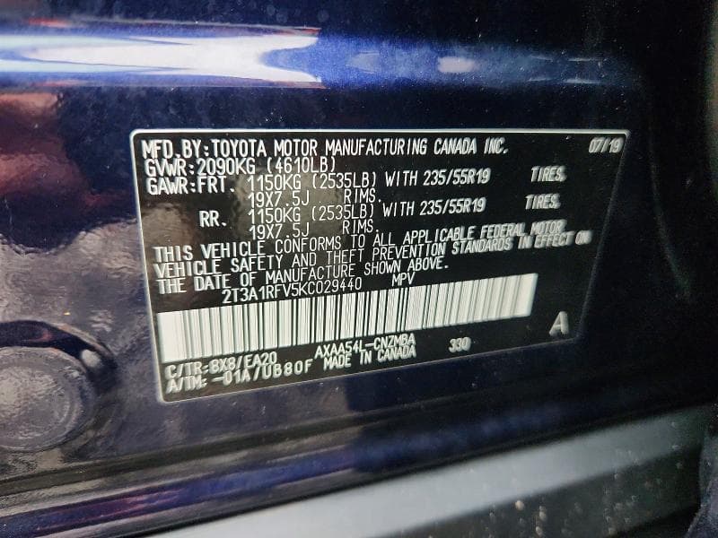 2019 TOYOTA RAV4 XLE PREMIUM 13