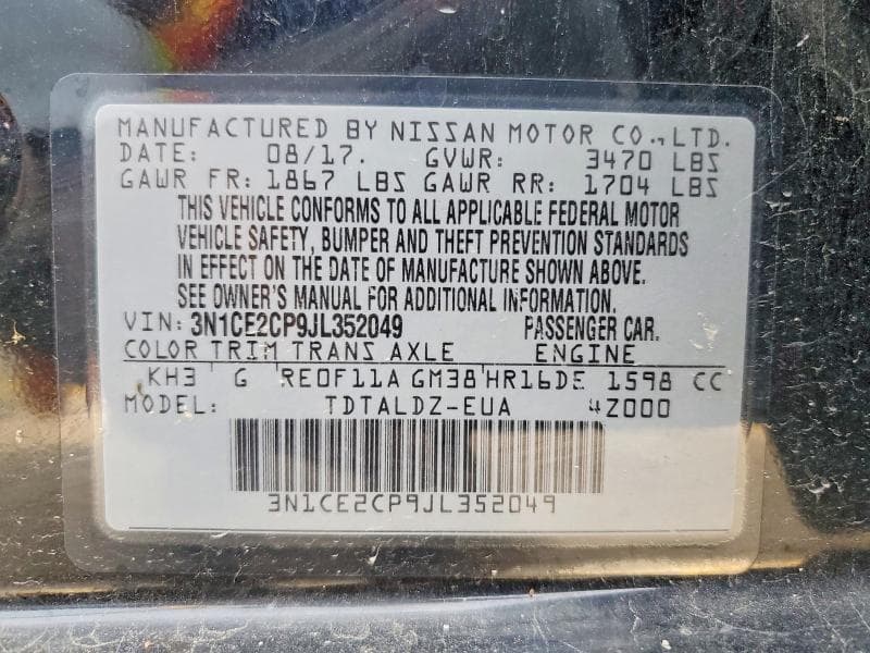 2018 NISSAN VERSA NOTE SV 14