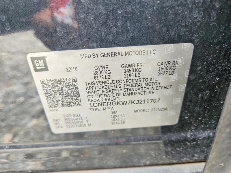 2019 CHEVROLET TRAVERSE LT 12