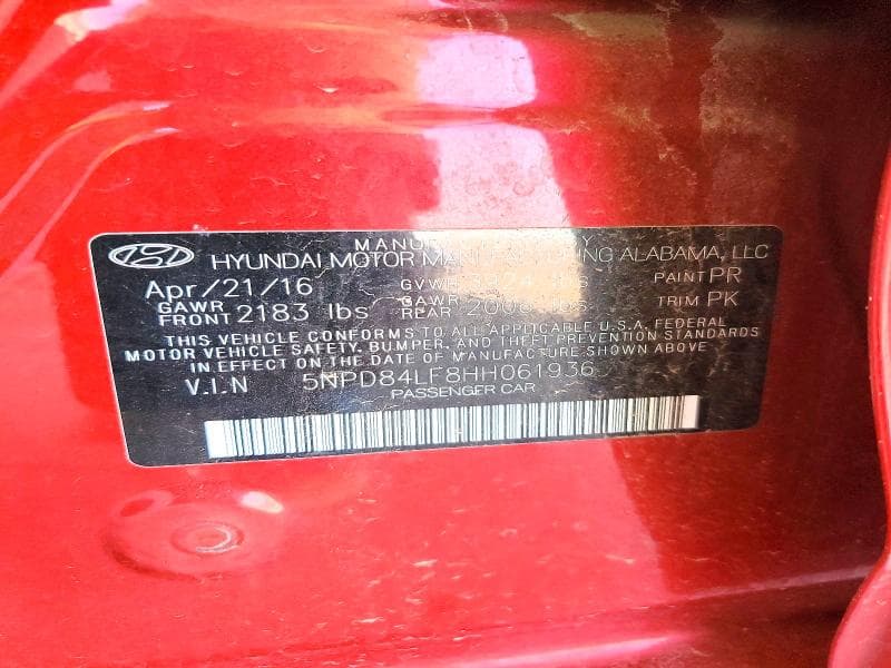2017 HYUNDAI ELANTRA SE 13
