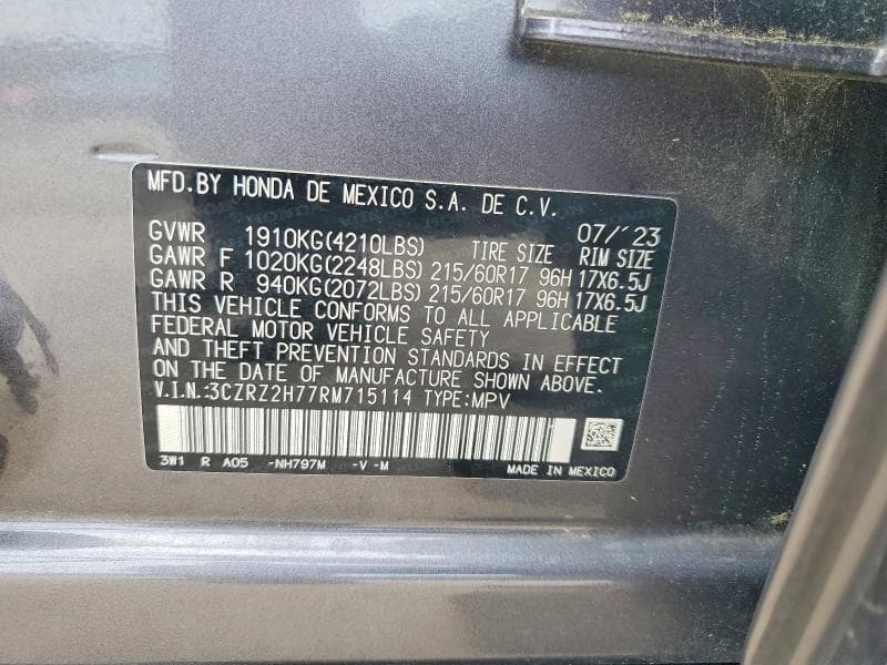 2024 HONDA HR-V EXL 12