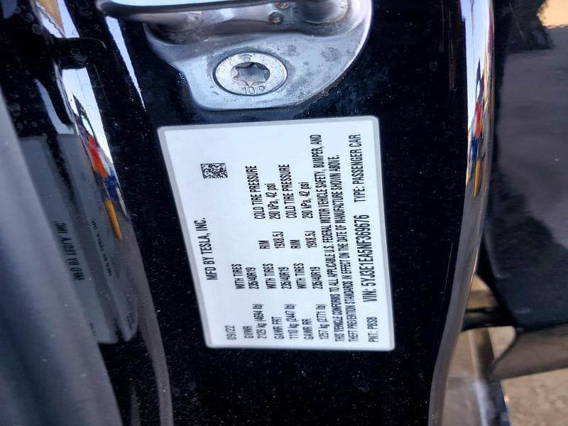 2022 TESLA MODEL 3 12