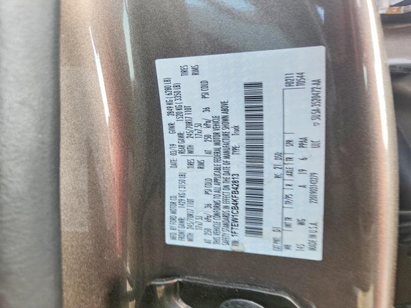 2019 FORD F150 SUPERCREW 12