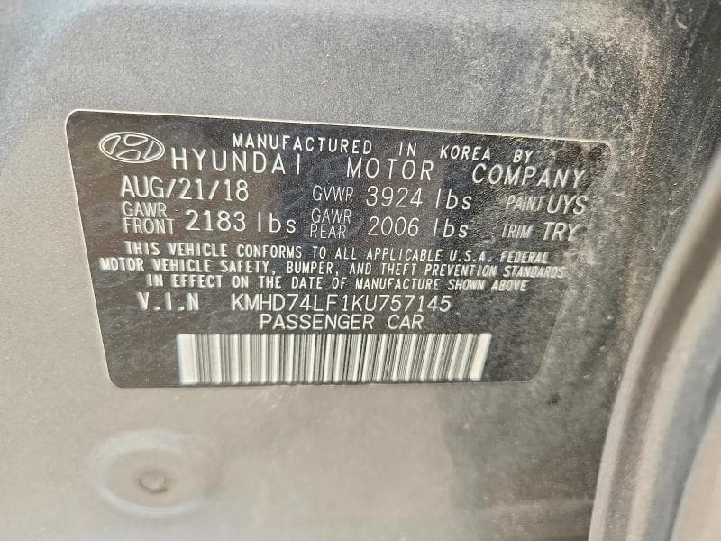 2019 HYUNDAI ELANTRA SE 13