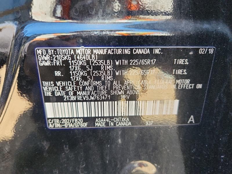 2018 TOYOTA RAV4 LE 12