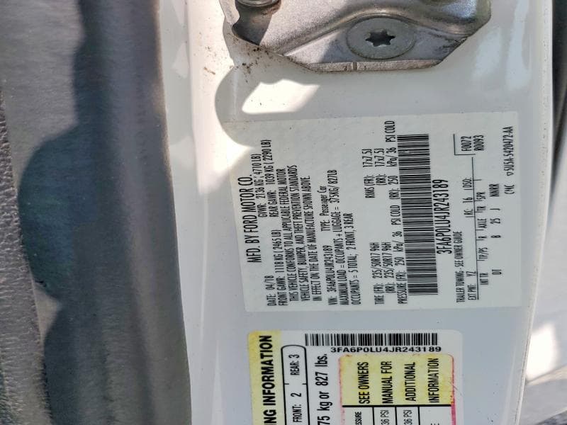 2018 FORD FUSION SE HYBRID 12