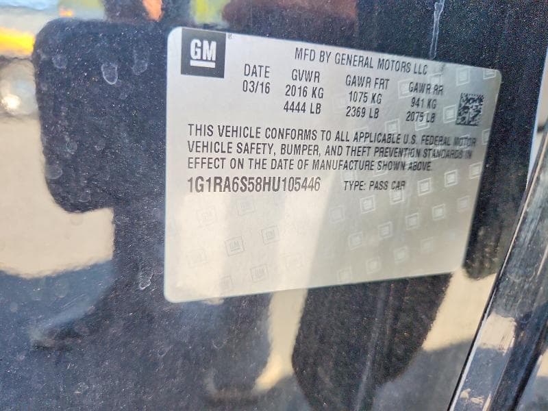 2017 CHEVROLET VOLT LT 12