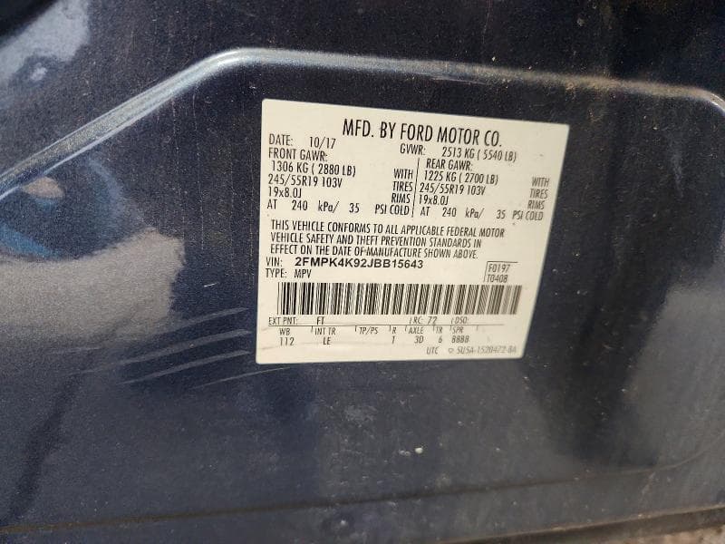 2018 FORD EDGE TITANIUM 13
