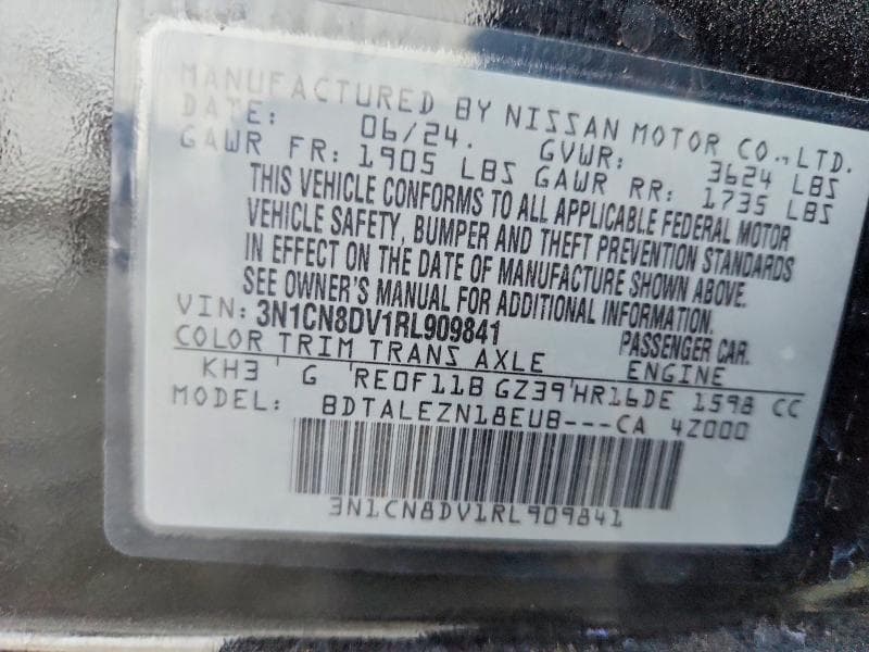 2024 NISSAN VERSA S 13