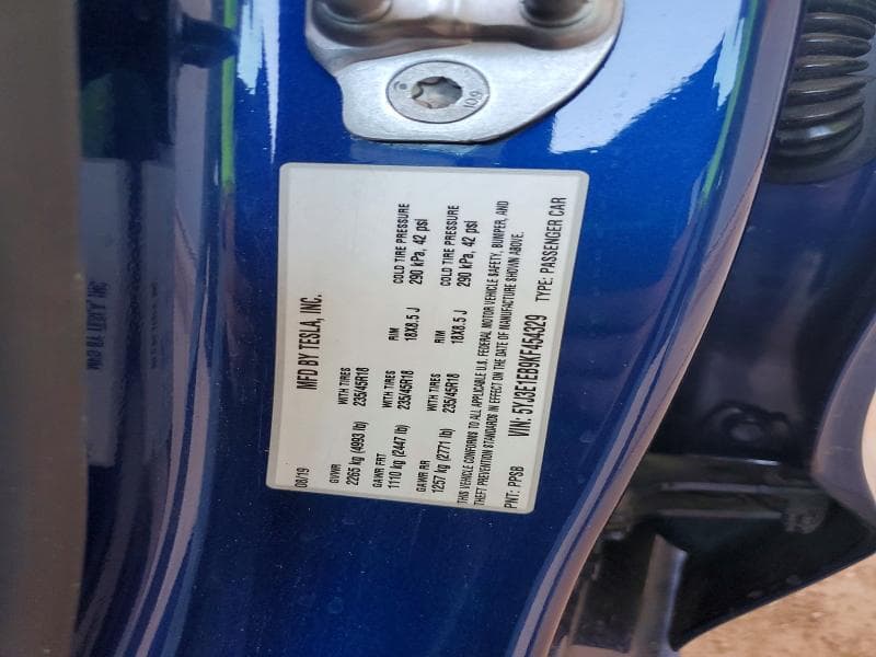2019 TESLA MODEL 3 13