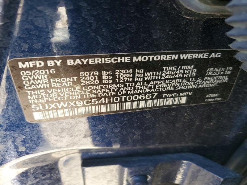 2017 BMW X3 XDRIVE28I 12