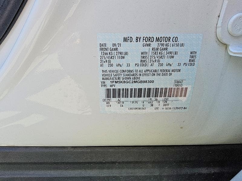 2021 FORD EXPLORER ST 13