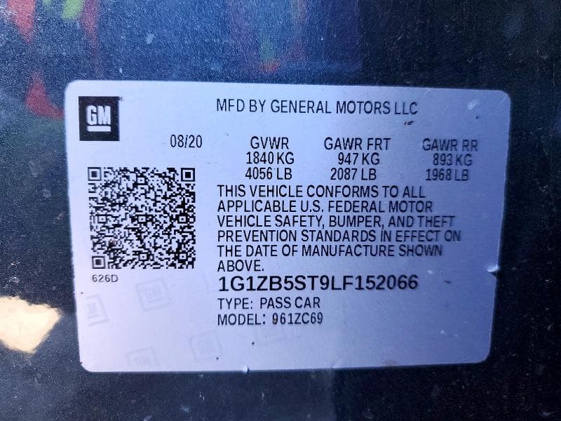 2020 CHEVROLET MALIBU LS 12